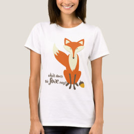 キツネのイラストレーションTシャツ Tシャツ
