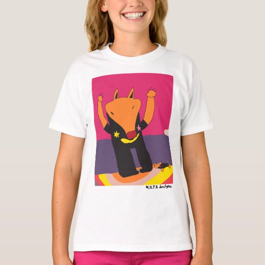 キツネのウェイクアップTシャツ Tシャツ (正面)