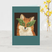 キツネのカードをずるくする カード (黄色い花)