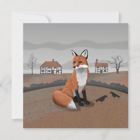 キツネのカード (正面)