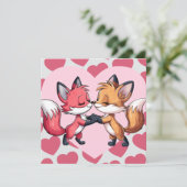 キツネのキス バレンタインデーのハート ラブカード シーズンカード (スタンド正面)