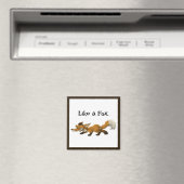 キツネのキャラクター -「Like a Fox」デザイン マグネット (インサイチュ (食洗機))