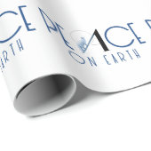 キツネのクリスマスの覆いが付いている地球の平和 ラッピングペーパー (ロールコーナー)