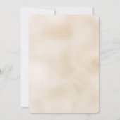 キツネのクリーム色のベビーシャワー 招待状 (裏面)