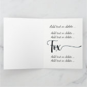 キツネのグリーティングカード - 裏側をチェック サンキューカード (内部)