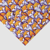 キツネのコラージュ模様の森林動物 薄葉紙 (詳細)