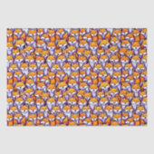 キツネのコラージュ模様の森林動物 薄葉紙 (正面)