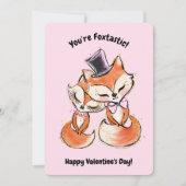 キツネのバレンタインデーの写真 シーズンカード (正面)