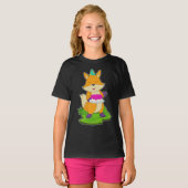 キツネのバースデーケーキ Tシャツ (正面フル)