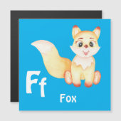 キツネのパーソナライズABC：レターF – 名前の追加 (正面/裏面)