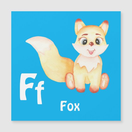 キツネのパーソナライズABC：レターF – 名前の追加 (正面)