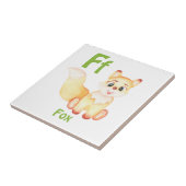 キツネのパーソナライズABC：レターF – 名前の追加 タイル (側面)