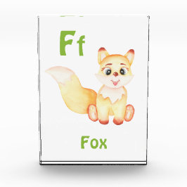 キツネのパーソナライズABC:レターF – 名前の追加 フォトブロック