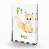 キツネのパーソナライズABC:レターF – 名前の追加 フォトブロック (右)