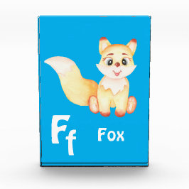 キツネのパーソナライズABC:レターF – 名前の追加 フォトブロック