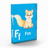 キツネのパーソナライズABC:レターF – 名前の追加 フォトブロック (左)