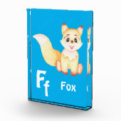 キツネのパーソナライズABC:レターF – 名前の追加 フォトブロック (右)