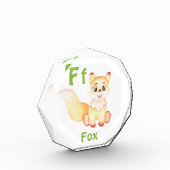 キツネのパーソナライズABC:レターF – 名前の追加 フォトブロック (左)