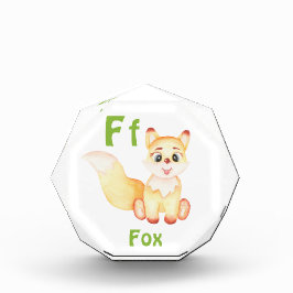 キツネのパーソナライズABC:レターF – 名前の追加 フォトブロック