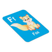 キツネのパーソナライズABC：レターF – 名前の追加 マグネット (右側)