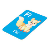 キツネのパーソナライズABC：レターF – 名前の追加 マグネット (左側)