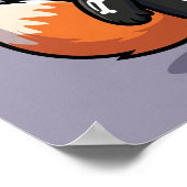 キツネのフリッカー – ハロウィーンのスケルトン ポスター (角)