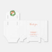 キツネのブライダルシャワー 可愛い森の水彩画の葉飾り フェイバーボックス (折り畳みなし)