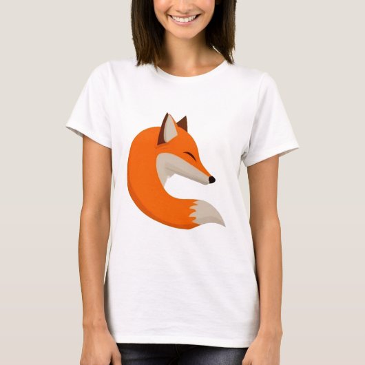 キツネのヘッドアート Tシャツ (正面)