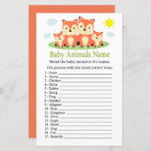 キツネのベビーアニマル名ゲーム (正面/裏面)