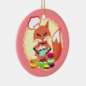 キツネのペーストリー作りの職人のパン屋の料理用のクリスマスのオーナメント セラミックオーナメント (右)