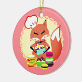 キツネのペーストリー作りの職人のパン屋の料理用のクリスマスのオーナメント セラミックオーナメント (左)