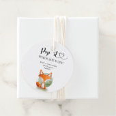 キツネのポップ・アートのcub – 彼女が赤ちゃんシャワーをポップする時に フェイバータグ (インサイチュ)