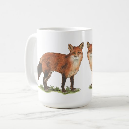 キツネのマグカップ コーヒーマグカップ (正面左)