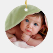 キツネのモダンWoodlandパターンのパーソナライズ セラミックオーナメント (裏面)