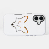 キツネのロゴ iPhone 16ケース (裏面横)
