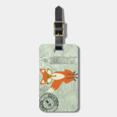 キツネのロンドンの荷物のラベル ラゲッジタグ (正面縦)