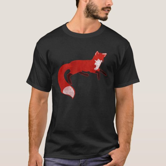 キツネのヴィンテージのデザインのTシャツ Tシャツ (正面)