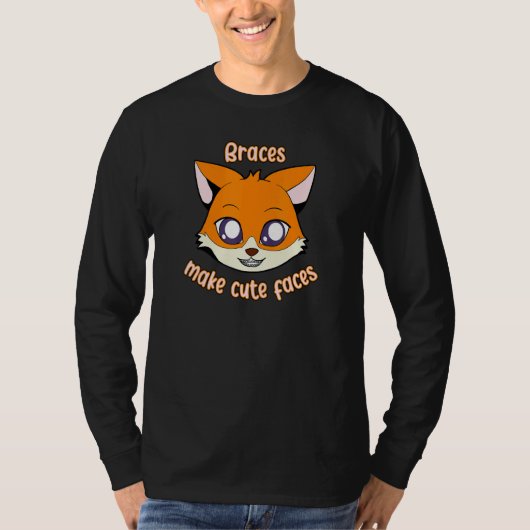 キツネの中かっこいい顔 Tシャツ (正面)