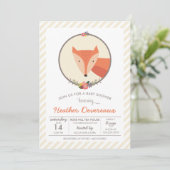 キツネの中立性のベビーシャワー 招待状 (スタンド正面)