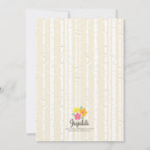 キツネの中立性のベビーシャワー 招待状 (裏面)