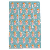 キツネの休カスタマイズ日 ミディアムペーパーバッグ (裏面)