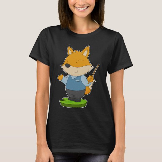 キツネの先生ポインター Tシャツ (正面)