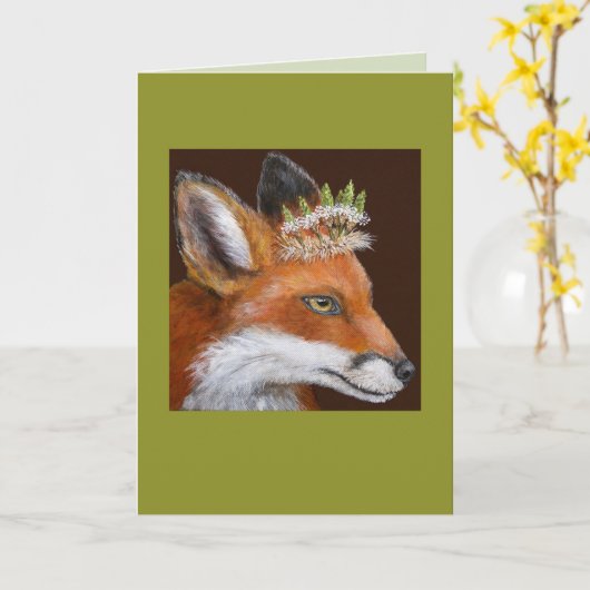 キツネの公爵夫人 カード (黄色い花)