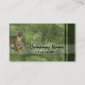 キツネの剥製術の名刺の~の緑 名刺 (裏面)