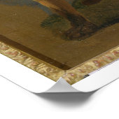 キツネの勉強(パネル上の油) ポスター (角)