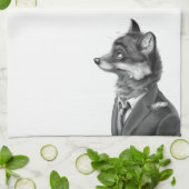 キツネの台所タオル(プロフィール) キッチンタオル (折り畳み)