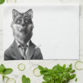 キツネの台所タオル(前部) キッチンタオル (折り畳み)