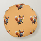 キツネの喜び ラウンドクッション (裏面)