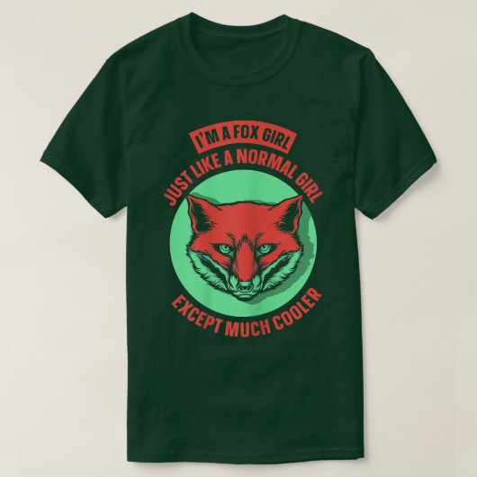 キツネの女の子のTシャツだ Tシャツ (デザイン正面)