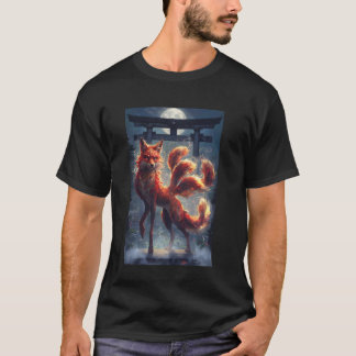 キツネの幽霊 中国の神話 伝説 Tシャツ